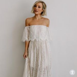 Baltic born Caroline off white maxi dress
